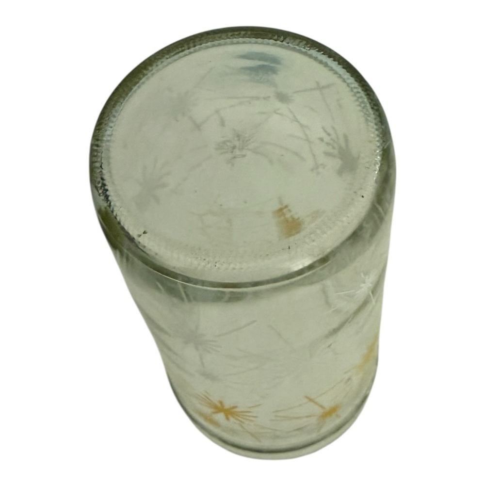 MCM 50s Vintage Atomic White And Yellow Starburst Glass - Picture 4 of 9